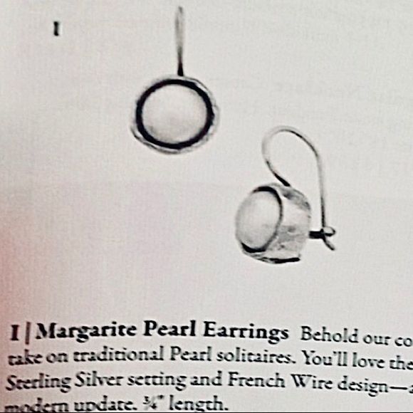 SILPADA MARGARITE Sterling Silver Pearl Drop Earrings W1750 - Picture 9 of 9